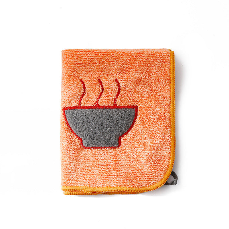 Thickened Microfiber Absorbent Dishwashing Cloth